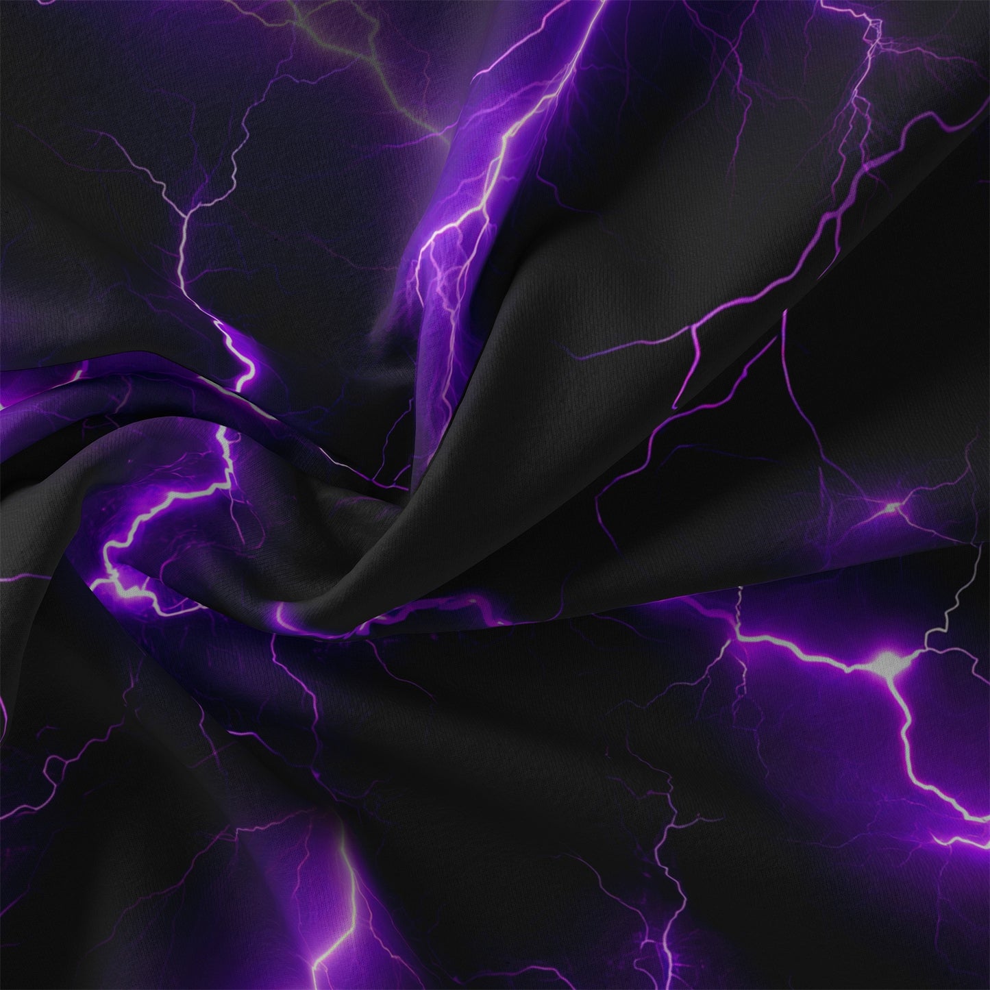 3Pcs Purple Lightning Quilt Cover Set – 3D Electric Storm Bedding with Pillowcases