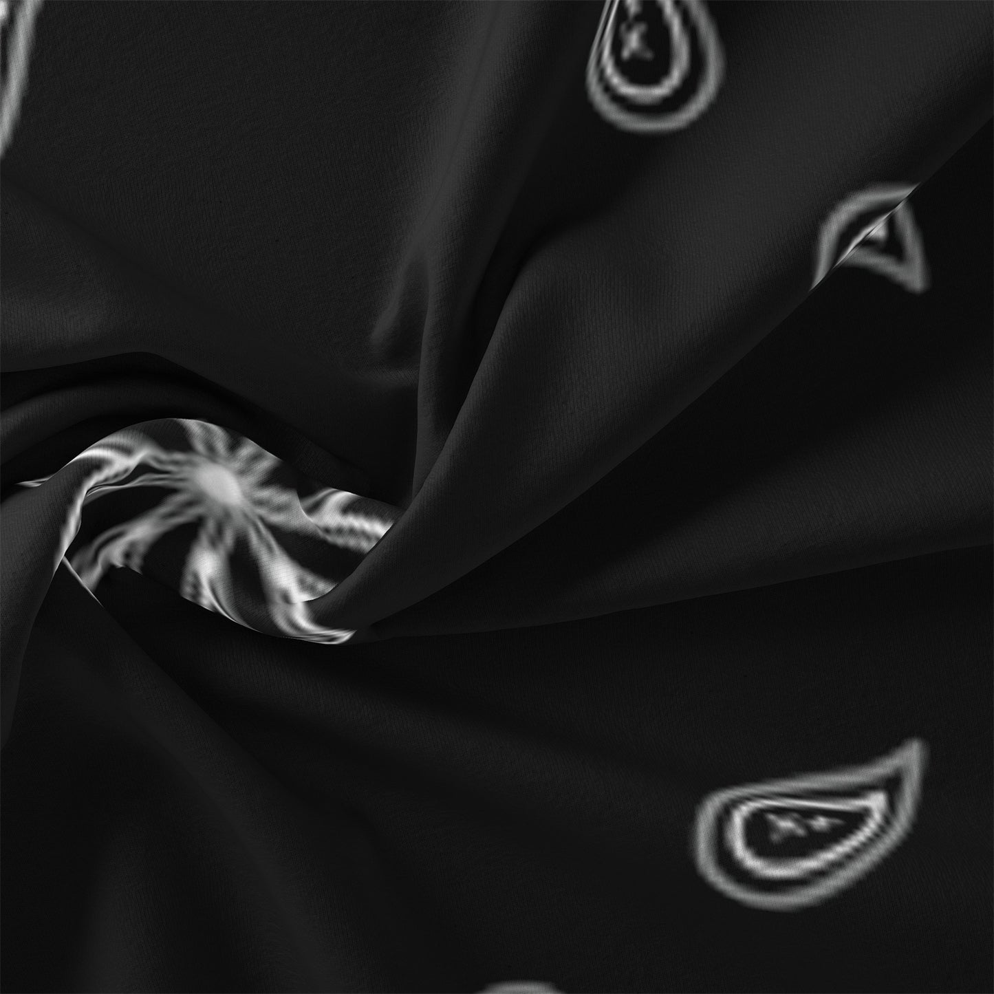 3Pcs Black Paisley Bandana Duvet Cover Set | Western Street Style Bedding