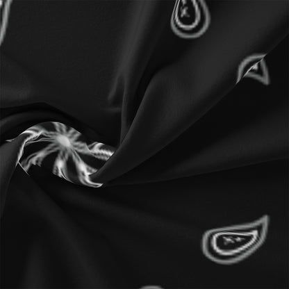 3Pcs Black Paisley Bandana Duvet Cover Set | Western Street Style Bedding