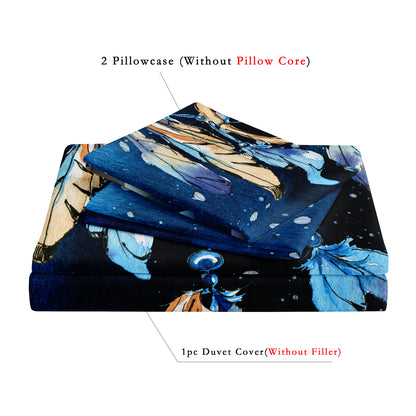3Pcs Raven Dream Catcher Duvet Cover Set | Galaxy Boho Bedding with Pillowcases