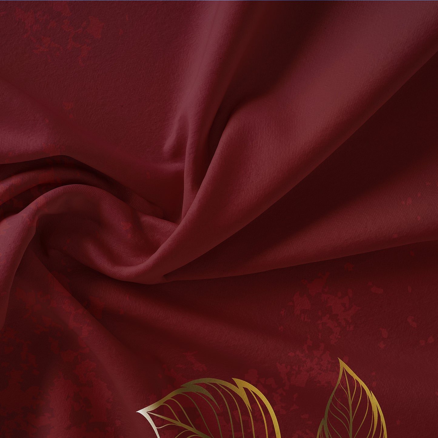 3PcsBurgundy Rose Floral Bedding Set – Red and Gold Rose Duvet Cover Set, Romantic Luxury Flower Quilt Cover
