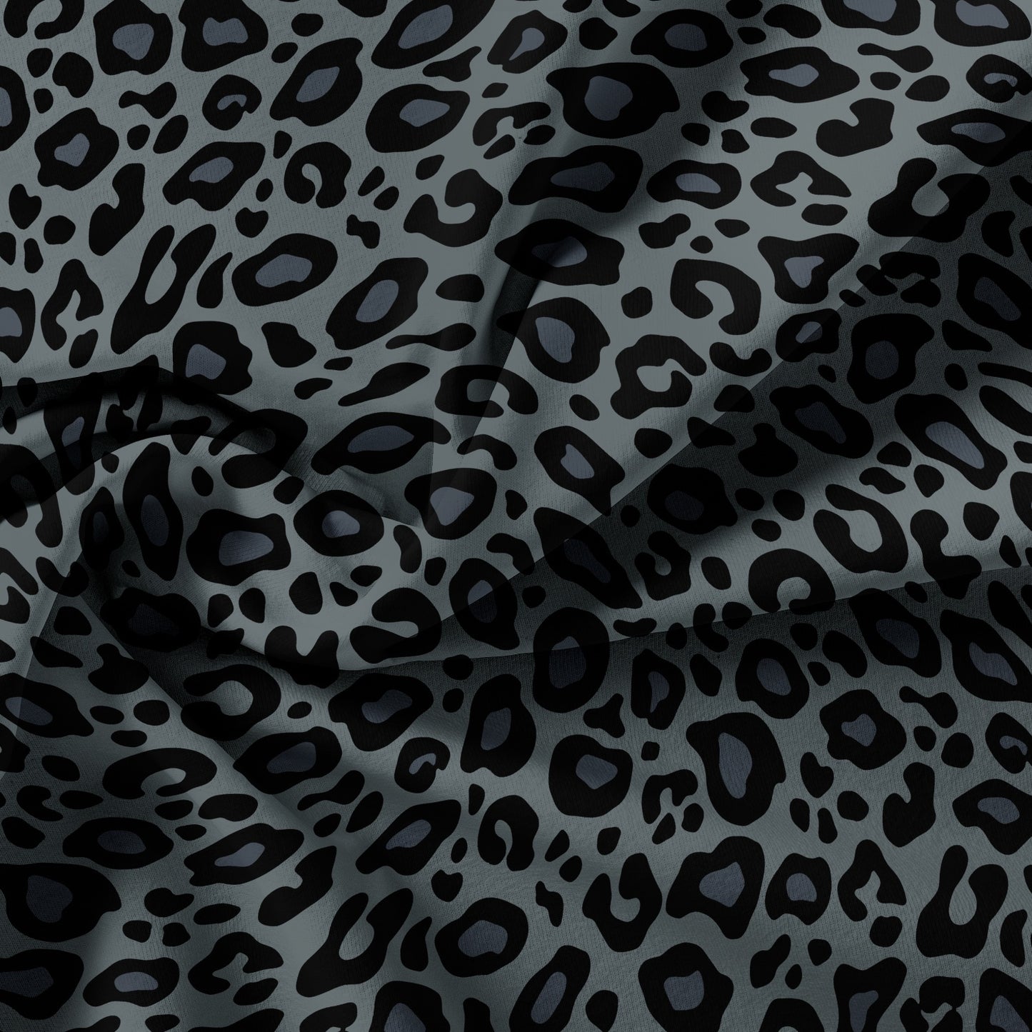 3Pcs Dark Grey Leopard Print Quilt Cover Set