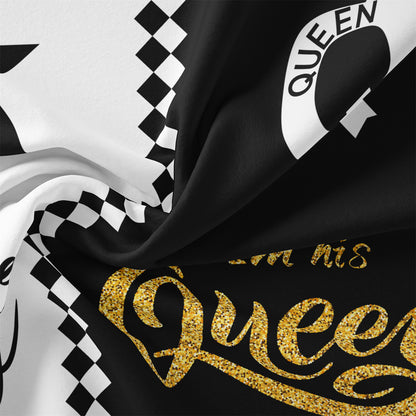 3Pcs King & Queen Couple Bedding Set – Black White Luxury Duvet Cover Set with Pillowcases